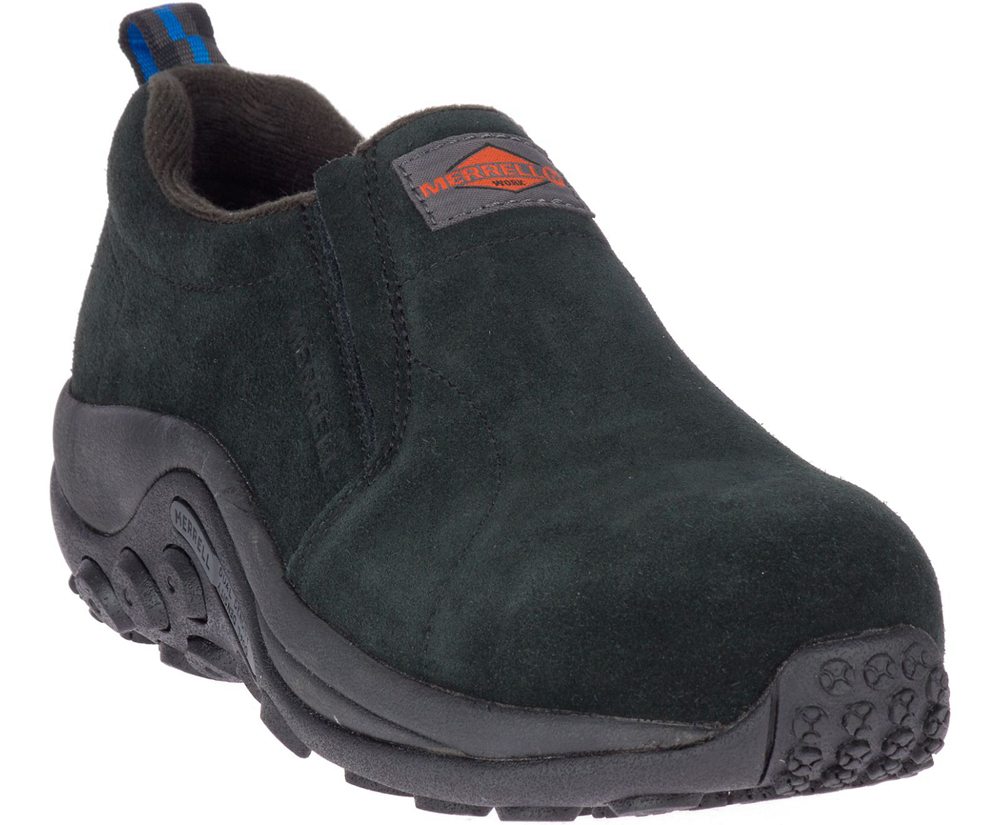 Merrell Slip Ons Black - Jungle Moc Alloy Toe Work - Womens 05DZBXASG